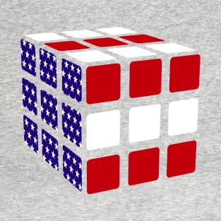 American Flag Rubiks Cube T-Shirt